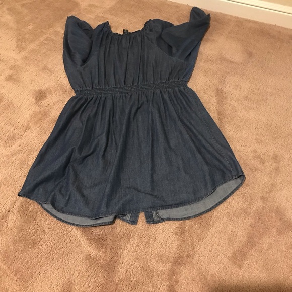 Blue Denim Dress, sleeves are adjustable - Picture 2 of 3